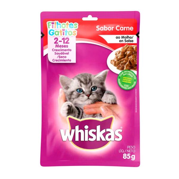 sobre whiskas gatitos carne