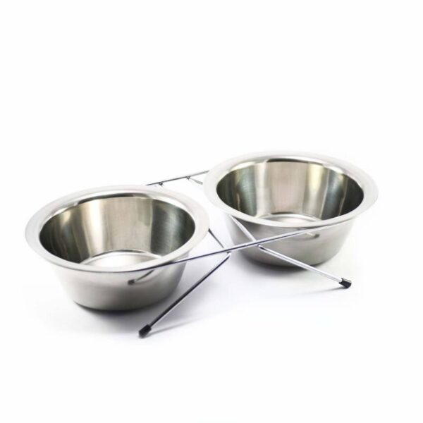 comedero doble acero inoxidable