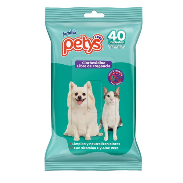 pañitos humedos petys con clorhexidina