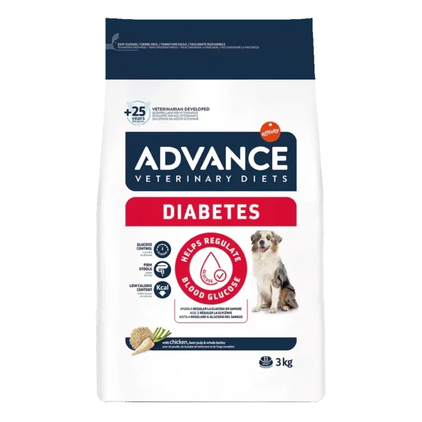Advance Perro Diabetes alimento veterinario para perros adultos diabéticos