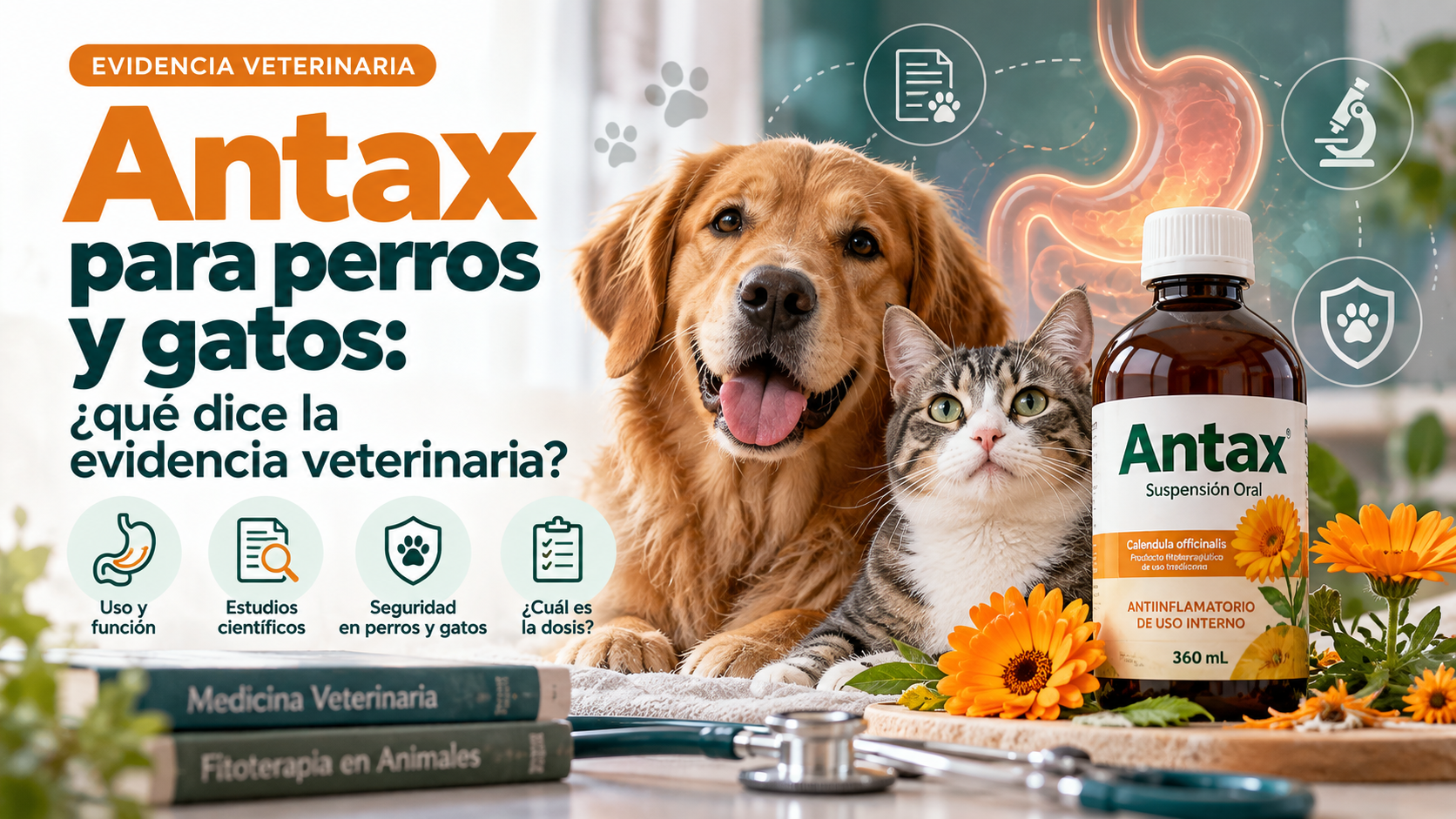 Antax para perros y gatos: evidencia veterinaria sobre su uso, seguridad y dosificación