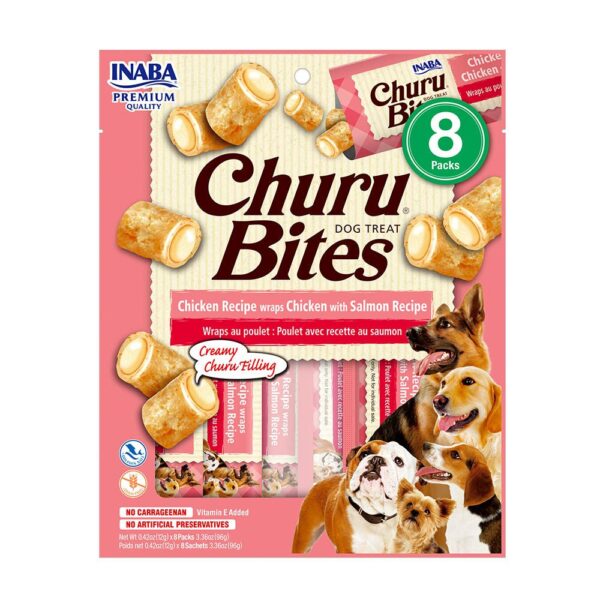 Churu Bites Pollo y Salmón para perros x 8 unidades INABA