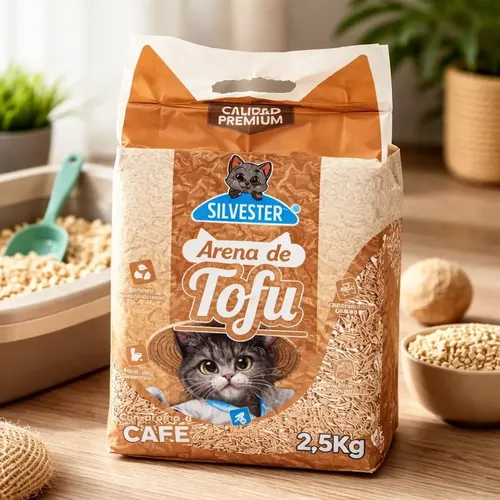 Arena Tofu Silvester Café para gatos x 2.5 kg