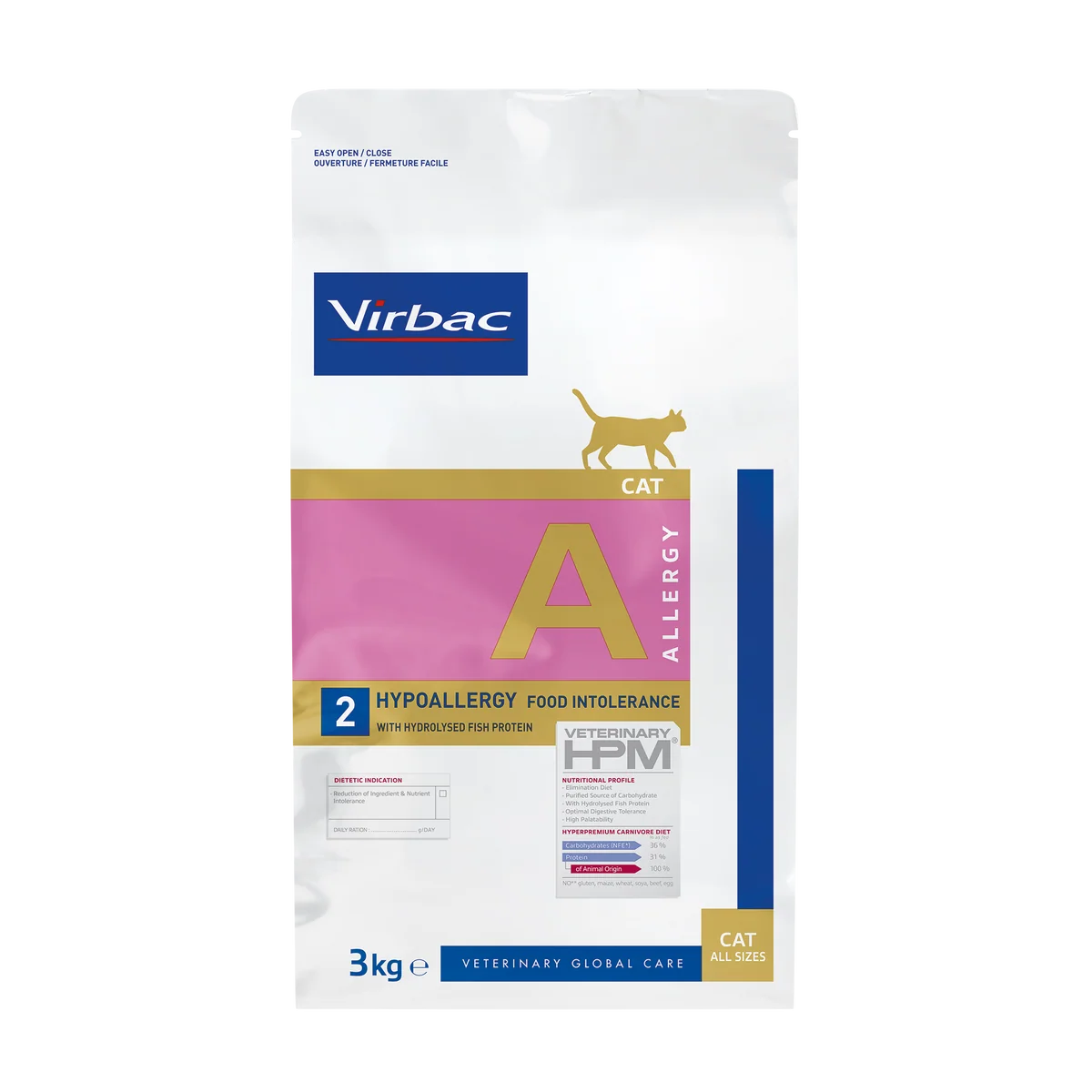 virbac-hypoallergy-hydrolysed-gato-3-kg Virbac Hypoallergy Hydrolysed Gato x 3 kg con proteína hidrolizada de pescado